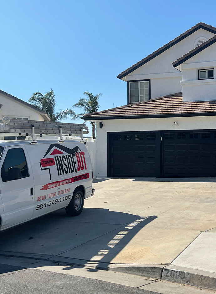 Freshly painted home exterior in Riverside